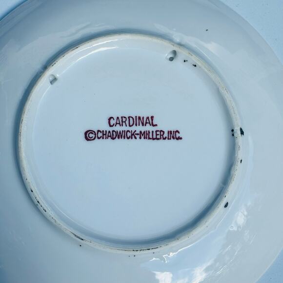 Cardinal By Chadwick- Miller Inc Japan Gold Trim 6”Decorative Plate Bird Lover - Picture 5 of 8